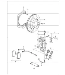assale posteriore freno a disco 996 1998-05