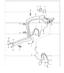 Bremsleitungen, Vorderachse, Unterboden, Unterdruckleitung 996 1998-05