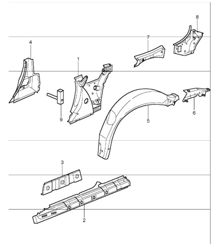 side section inner 996 CABRIO 1998-05
