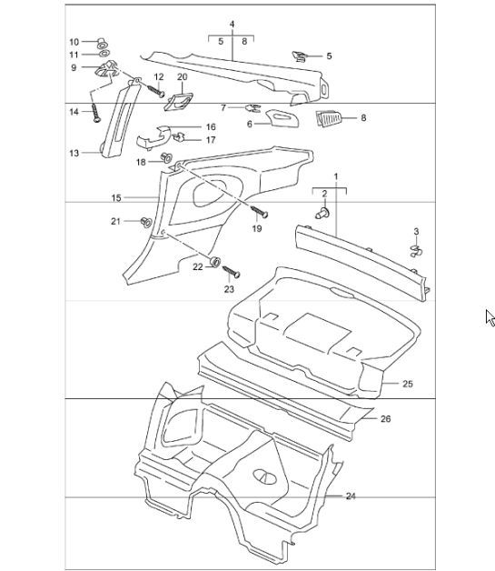 Diagram 807-05 Porsche 991 (911) MK1 2012-2016 Body