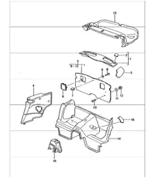 linings rear 996 CARRERA 2/4/4S CABRIO UPTO 1999