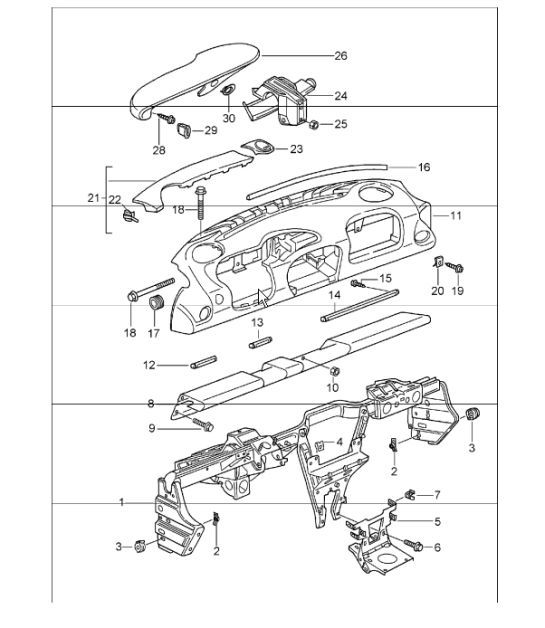 Diagram 809-00 Porsche Cayman 987C/981C (2005-2016) Body