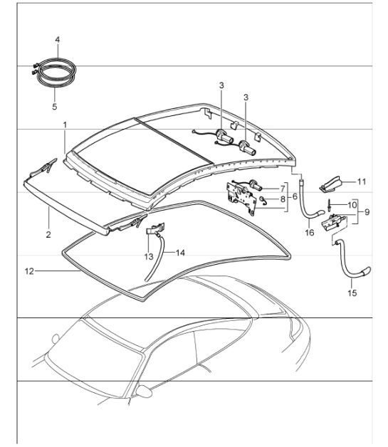 Diagram 811-01 Porsche 924 (1977-1988) Body