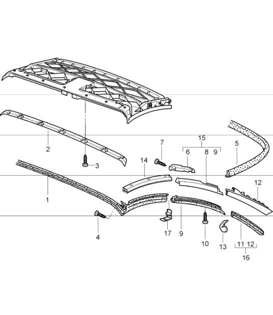 Diagram 811-09 Porsche 924 (1977-1988)  车身