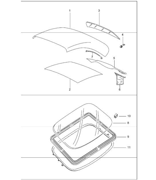 Diagram 811-10 Porsche 996 (911) (1997-2005) Body