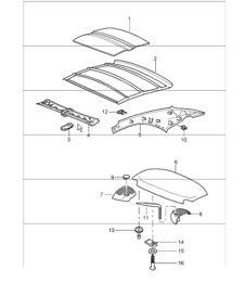hardtop sound absorber 996 M550 (Hard Top) 1998-05