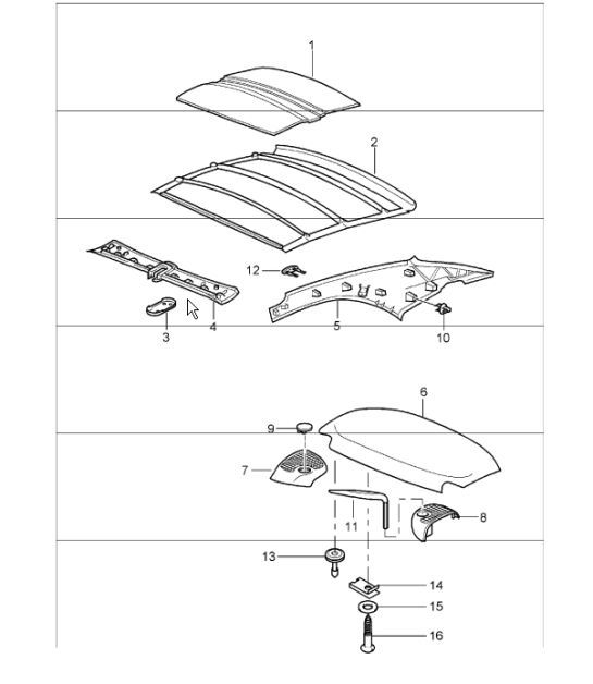Diagram 811-17 Porsche Cayman 987C/981C (2005-2016) Body