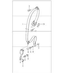 seat belt rear 996 CABRIO / TARGA 1998-05