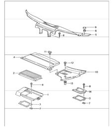 particle filter, cowl panel covering 996 1998-05 particle filter, cowl panel covering 996 1998-05