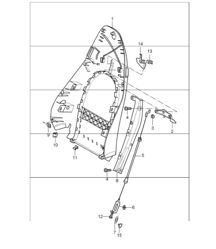 backrest shell, standard seat, comfort seat 996 CARRERA 1998-05
