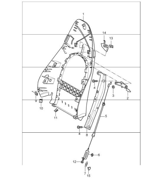Diagram 817-10 Porsche Cayman 2.7L 987C 2006-08 Body