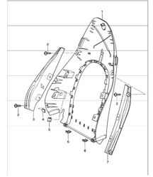 backrest shell, standard seat, comfort seat 996 CARRERA 1998-05