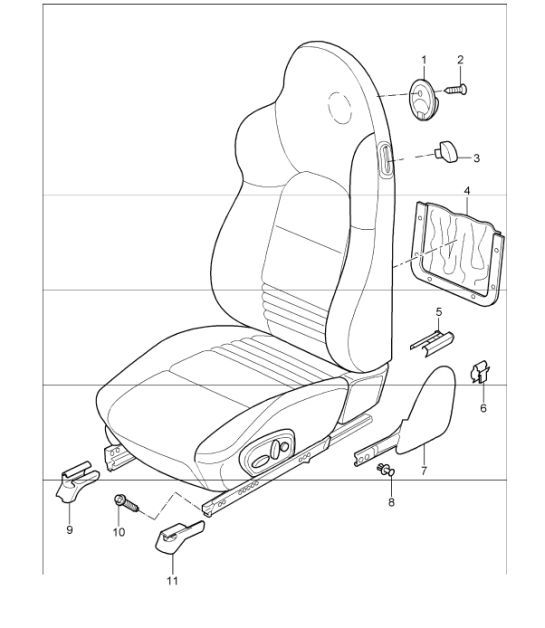 Diagram 817-20 Porsche Cayman S 3.4L 987C 2005-08 Body