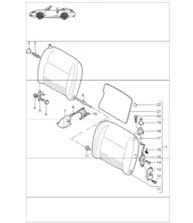 back seat backrest 996 CARRERA CABRIO 1998-05