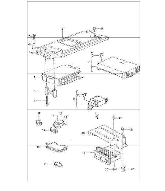 Diagram 901-03 Porsche Cayman 718C (982C) 2017>> Electrical equipment