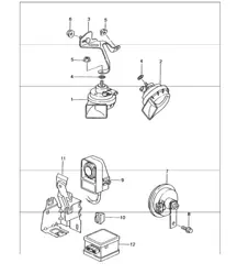 fanfare, horn, alarm system M536 for 996 M536 1998-05