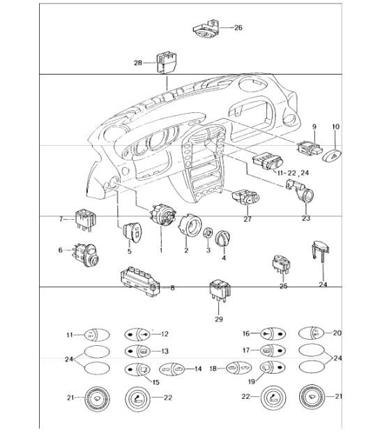 Diagram 903-05 Porsche Cayenne S V6 3.0L Hybrid 380HP Electrical equipment
