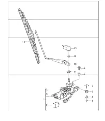 rear window wiper 996 COUPE/TARGA 1998-05