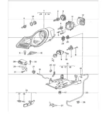 headlamp direction indicator light 996 M601 (Litronic headlights) UPTO 2001