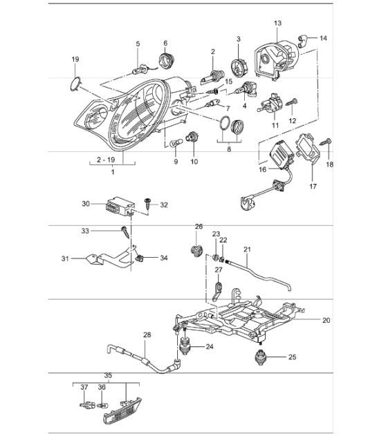 Diagram 905-03 Porsche Cayenne 3.2L V6 2003>> Materiale elettrico
