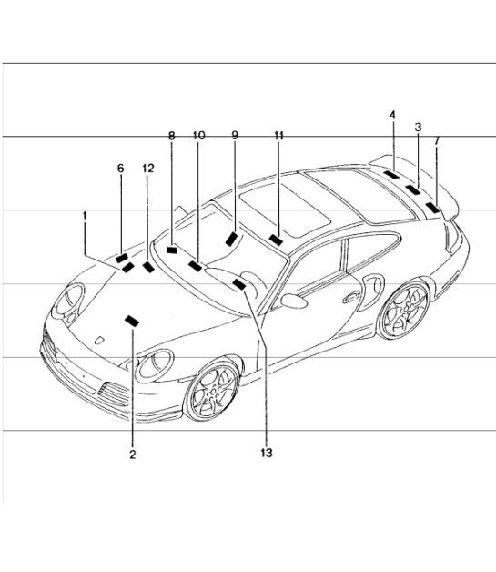 Diagram 001-05 Porsche 992 Turbo 50 Years 3.7L 