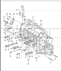 crankcase left 996 TURBO 2001-05