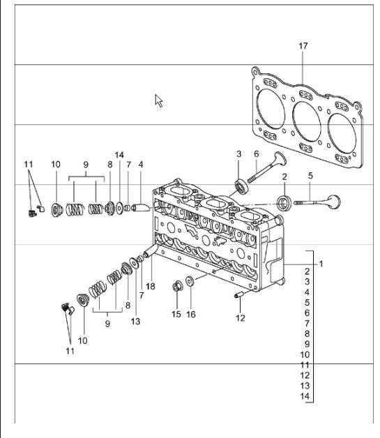 Diagram 103-00 Porsche Panamera 4S V8 4.8L Engine
