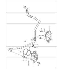 oil supply, return line 996 TURBO 2001-05 oil supply, return line 996 TURBO 2001-05