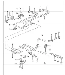 lines heating 996 TURBO 2001-05