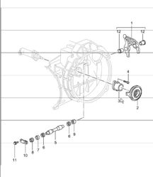 clutch release, clutch operating cylinder 996 TURBO GT2  G96.88 2001-05 clutch release, clutch operating cylinder 996 TURBO GT2  G96.88 2001-05