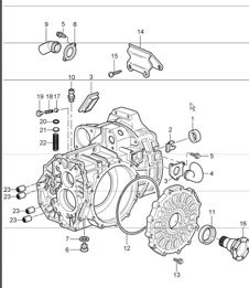 transmission case 996 TURBO G96.50 2001-05 transmission case 996 TURBO G96.50 2001-05