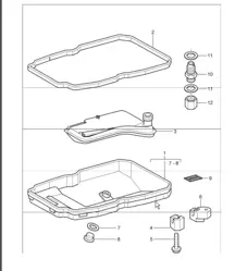 tiptronic oil filter, oil pan 996 TURBO TIPTRONIC A96.50 2001-05