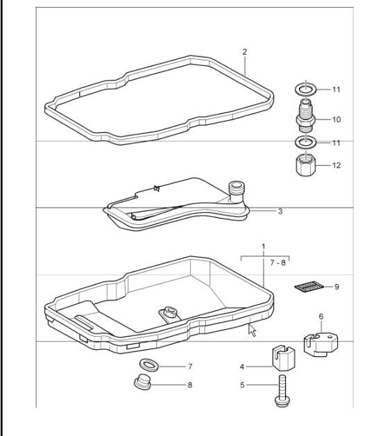Diagram 340-01 Porsche Cayenne S V8 4.2L Diesel 382HP Transmission