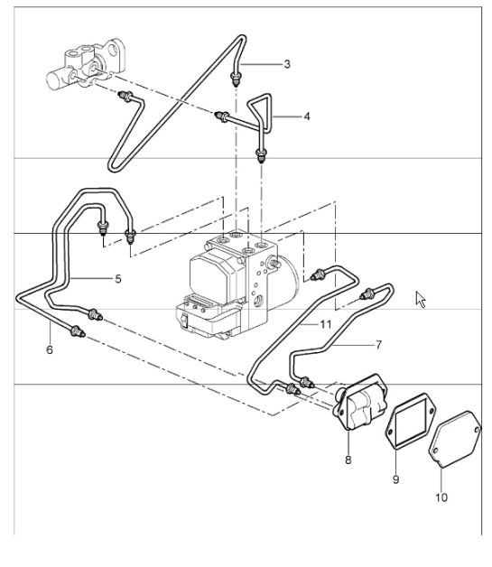 Diagram 604-06 Porsche 997 GT2 2007>> Wheels, Brakes