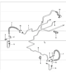 Bremsleitung, Unterboden, Hinterachse, Unterdruckleitung 996 TURBO 2001-05
