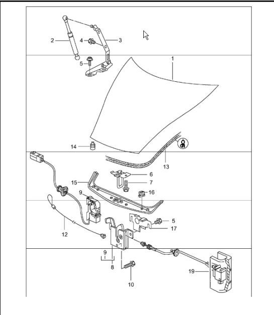 Diagram 803-00 Porsche 996 (911) (1997-2005) Body