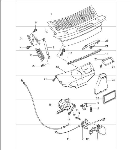 Diagram 803-05 Porsche Cayman 2.7L 987C 2006-08 Body