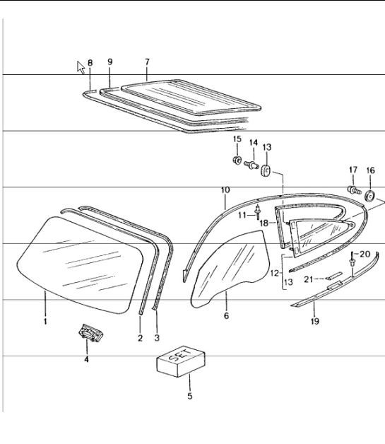 Diagram 805-00 Porsche 928 (1978-1995) 