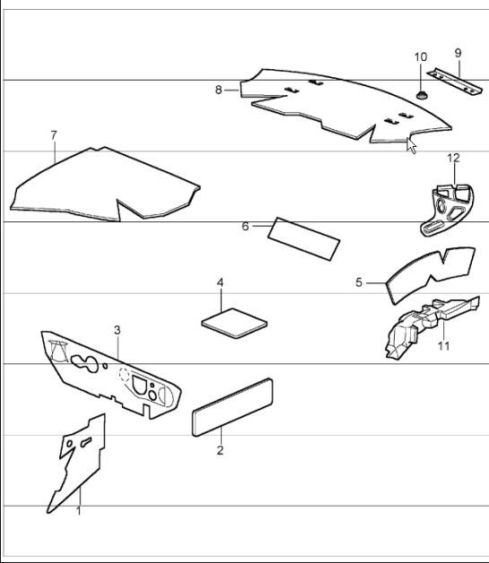 Diagram 807-16 Porsche Cayenne 9PA (955) 2003-2006 Body