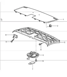 convertible top frame front, roof frame, catch 996 TURBO 2001-05