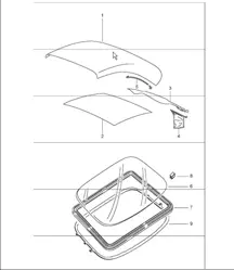 convertible top, covering roofliner 996 TURBO 2001-05