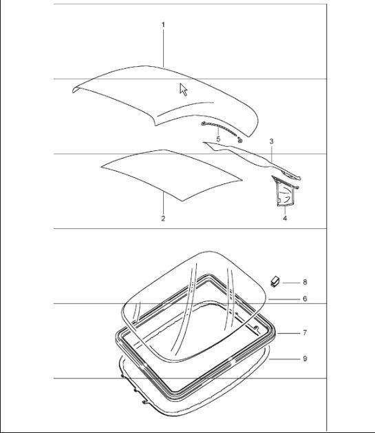 Diagram 811-10 Porsche 996 C4S 3.6L 09/01-2005 Body