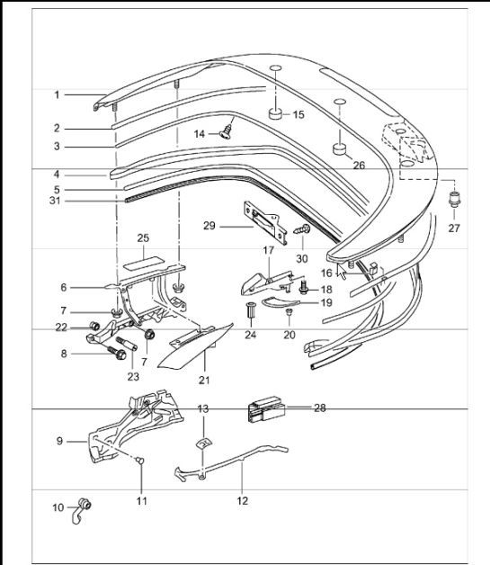 Diagram 811-13 Porsche Cayenne Turbo 4.5L 2003>> Body