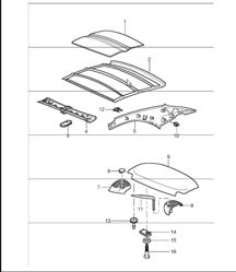 hardtop sound absorber 996 TURBO 2001-05