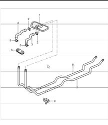 heating system 1, feed line, return line 996 TURBO 2001-05 heating system 1, feed line, return line 996 TURBO 2001-05