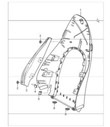 backrest shell, standard seat, comfort seat 996 TURBO / GT2 2001-05