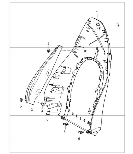Diagram 817-10 Porsche Cayman 987C/981C (2005-2016) Body