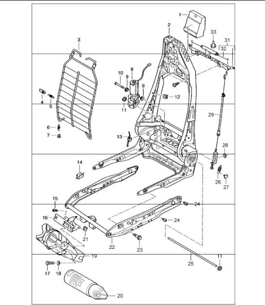 Diagram 817-15 Porsche Cayenne 9PA1 (957) 2007-2010 Body