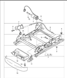 seat adjuster, comfort seat 996 TURBO / GT2 2001-05