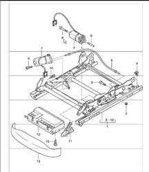 seat adjuster, comfort seat 996 TURBO / GT2 2001-05
